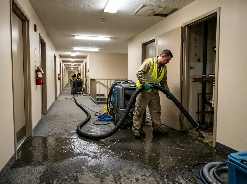 multi-unit-apartment-hallway-f-005 — frequently asked questions, Emergency Burst Pipe Water Extraction & Removal in Reedspor…